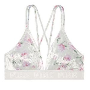 PINK Victoria’s Secret velvet floral bralette